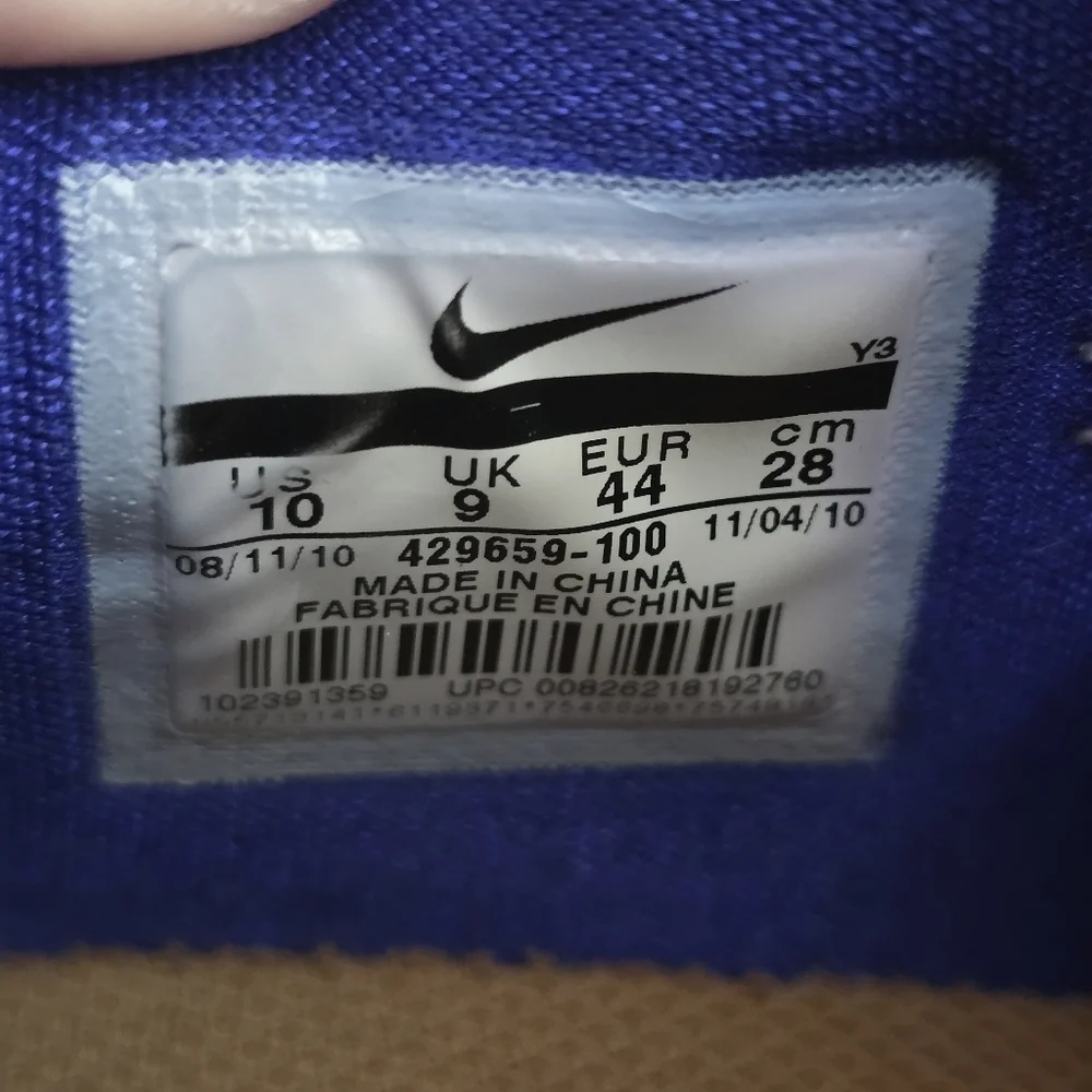 Nike Mens Kobe VI KB6 Concord Purple White Metallic Sneakers 429659-100 Size 10